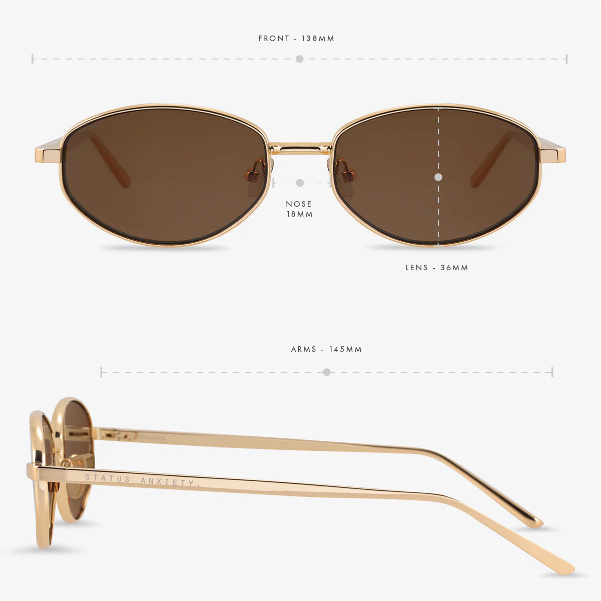 Enigma Sunglasses - Gold - Image 6