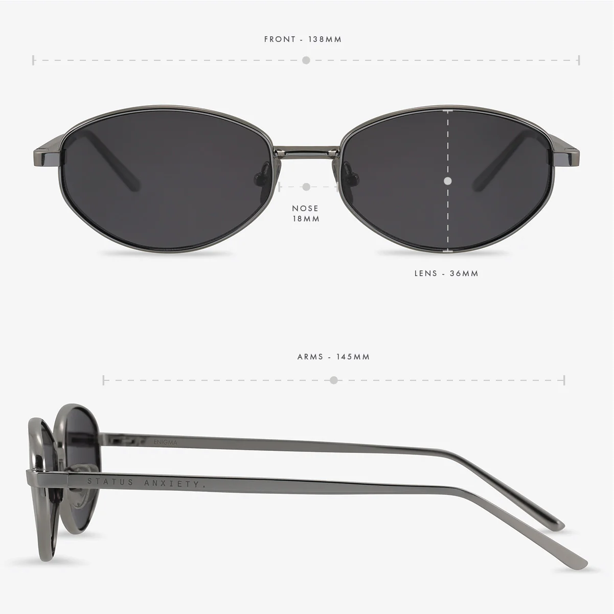 Enigma Sunglasses - Gunmetal - Image 6