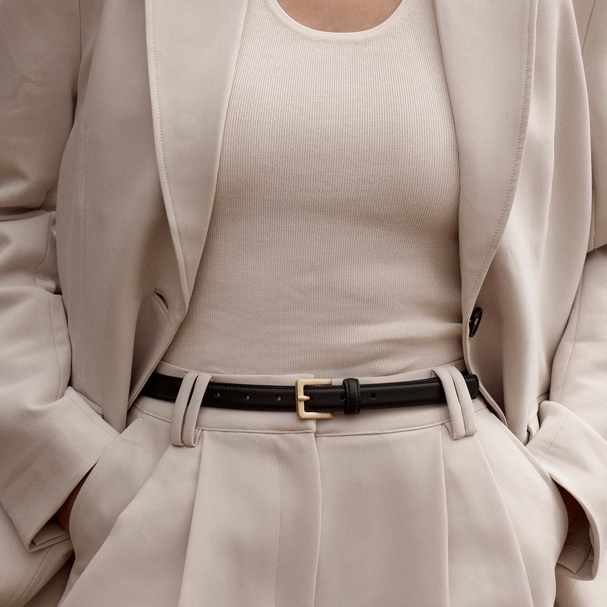 In Your Eyes Belt - Black Nappa/Gold - Image 7