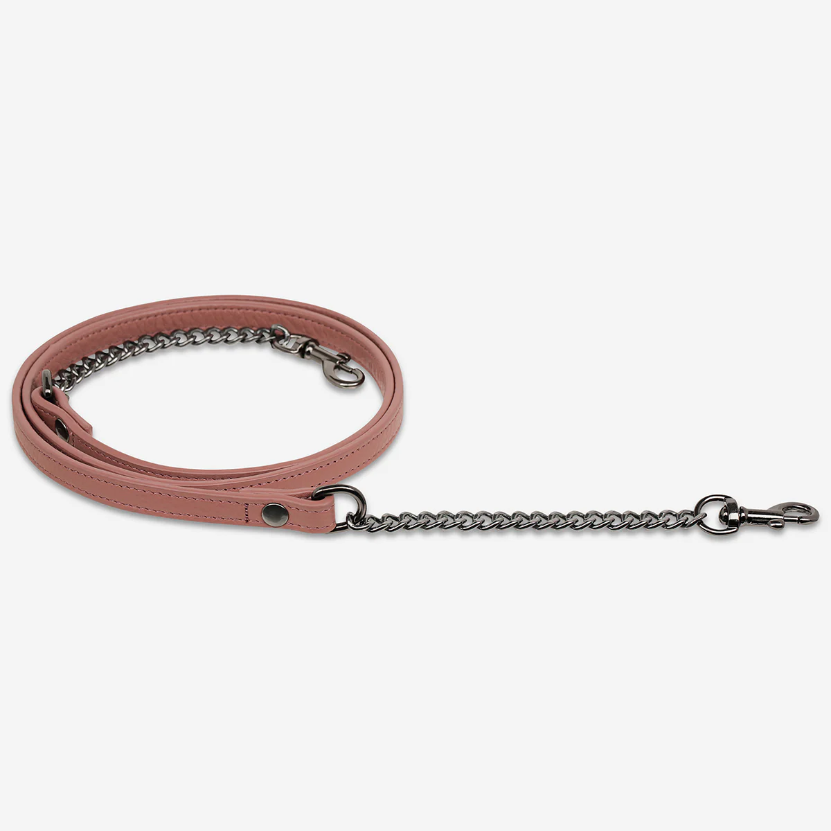 Leather Strap With Chain - Dusty Rose - Image 2