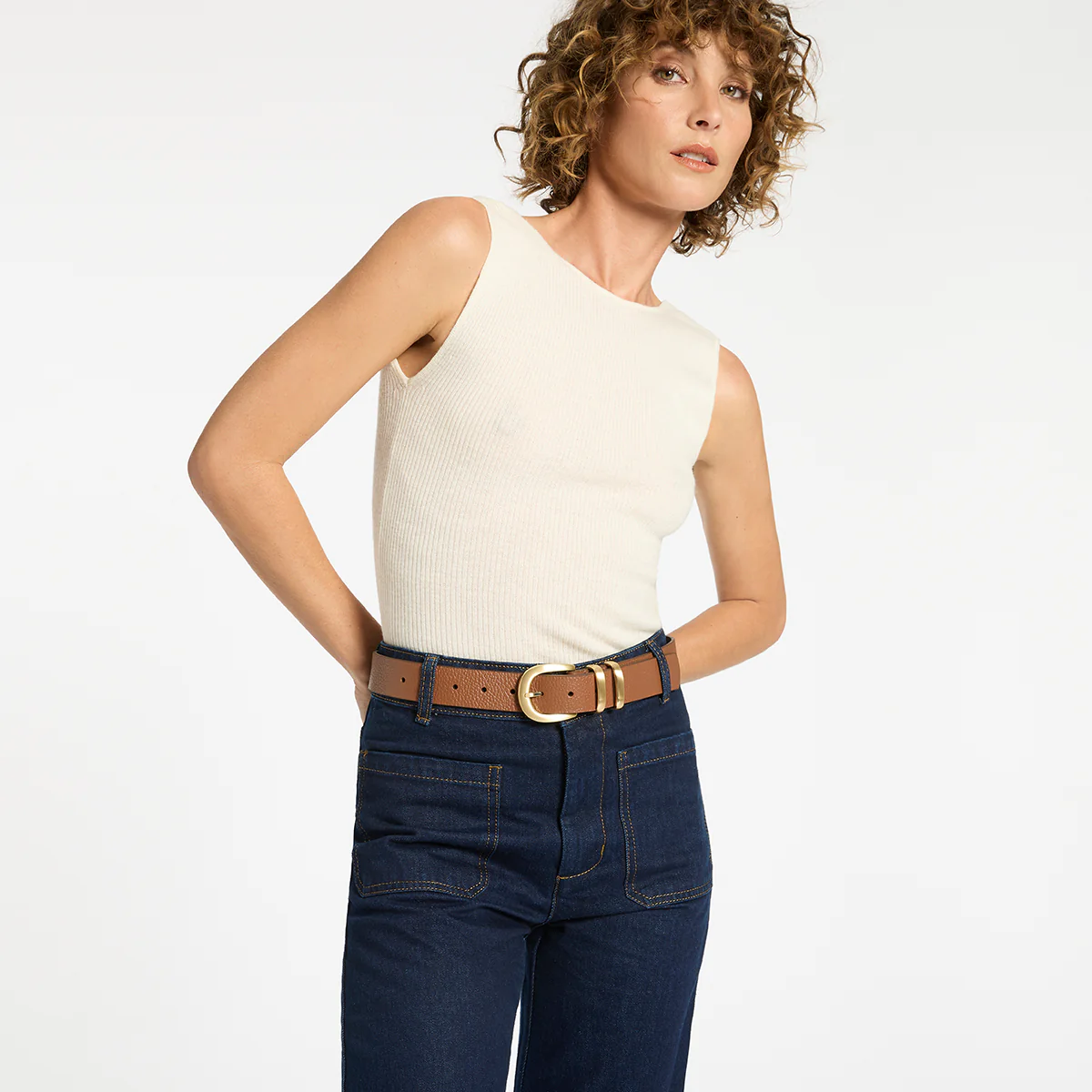 Let It Be Belt - Tan/Gold - Image 7