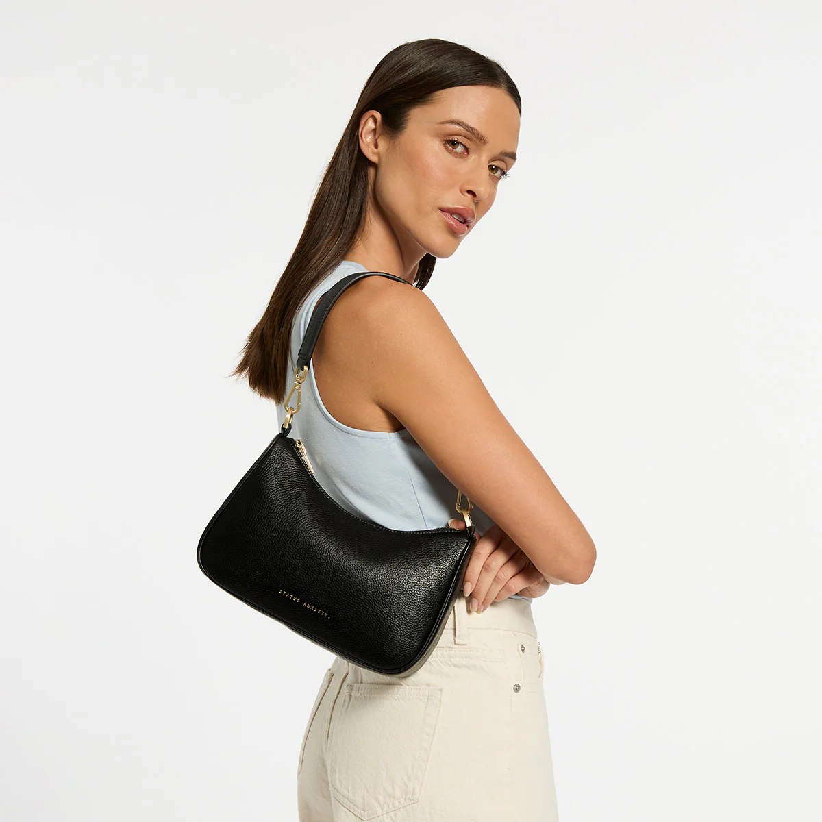 Look Both Ways Bag - Black/Brushed Gold - Image 12