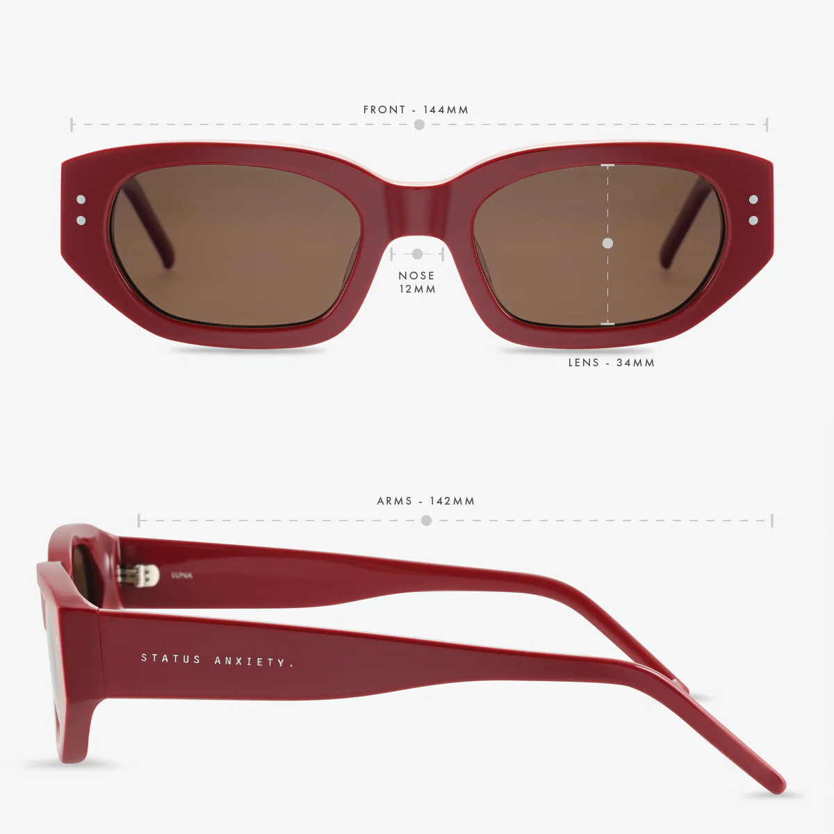 Luna Sunglasses - Cherry - Image 6