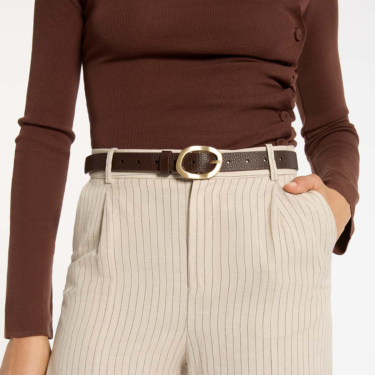 Nocturne Belt - Choc/Gold - Image 2