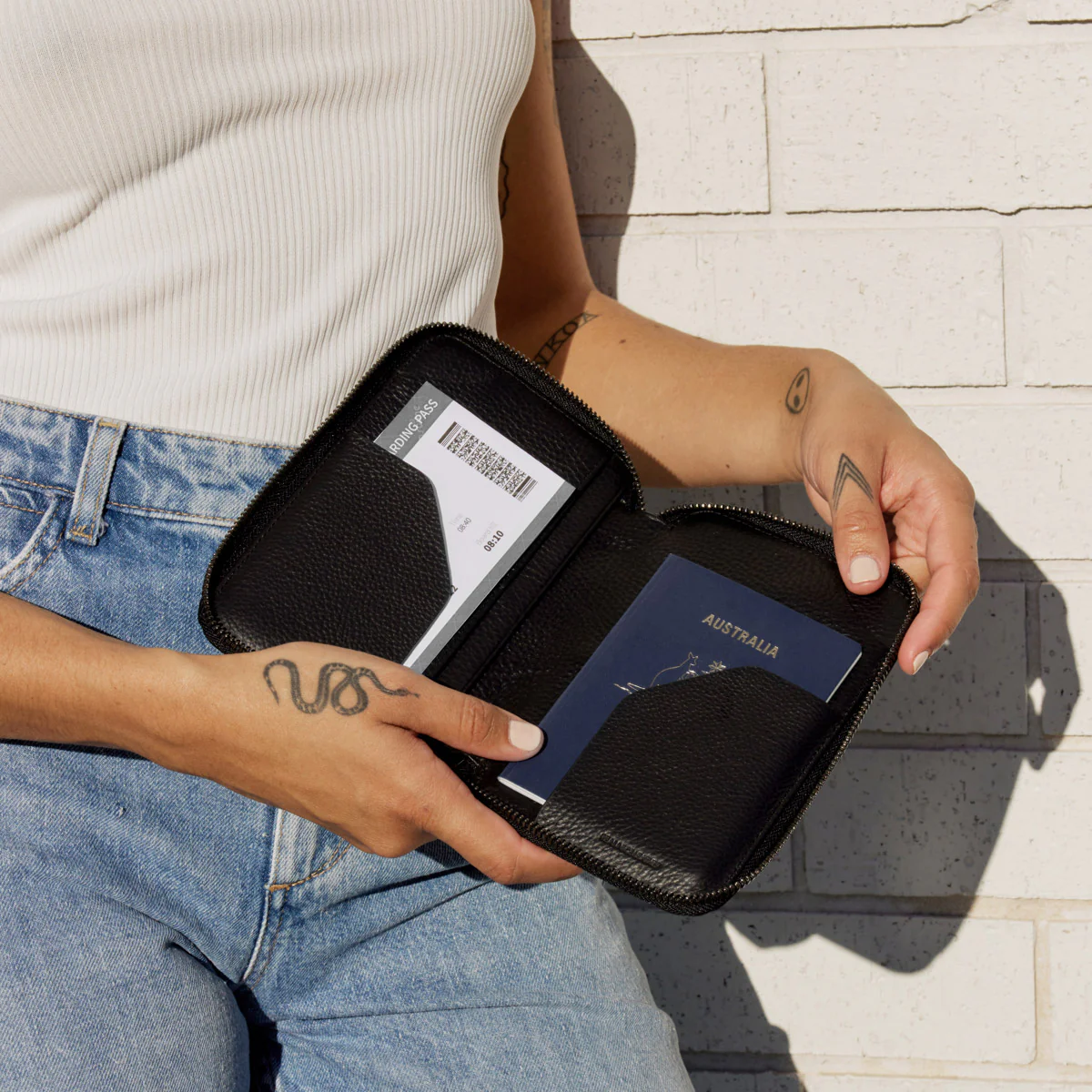 Nowhere To Be Found Passport Wallet - Black - Image 6