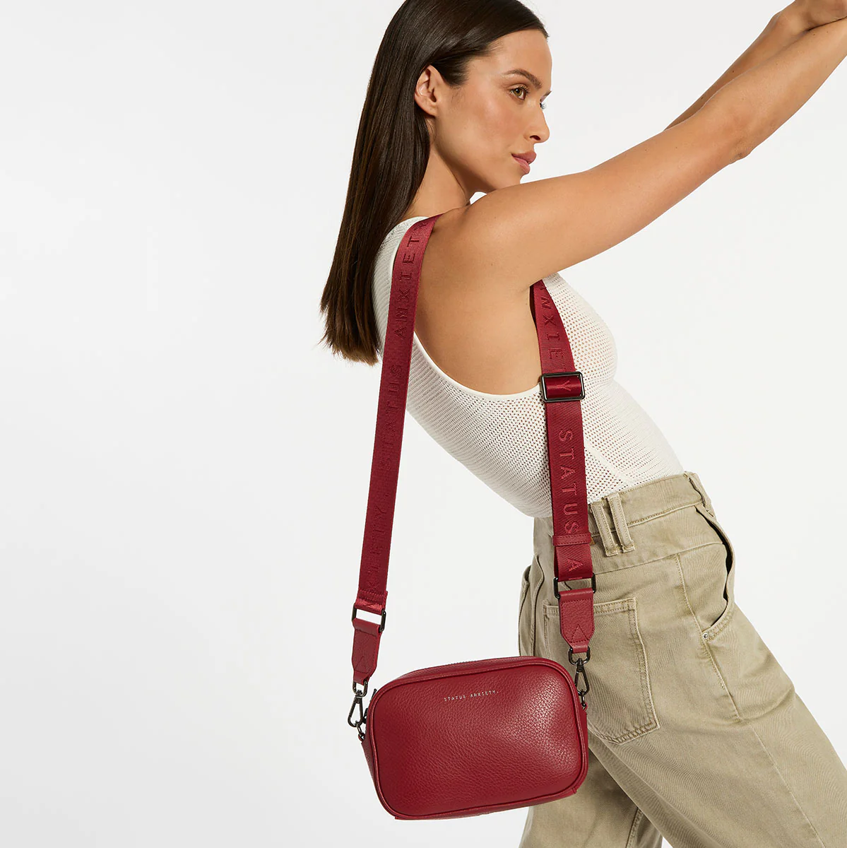 Plunder Bag With Dual Straps - Rouge - Image 11