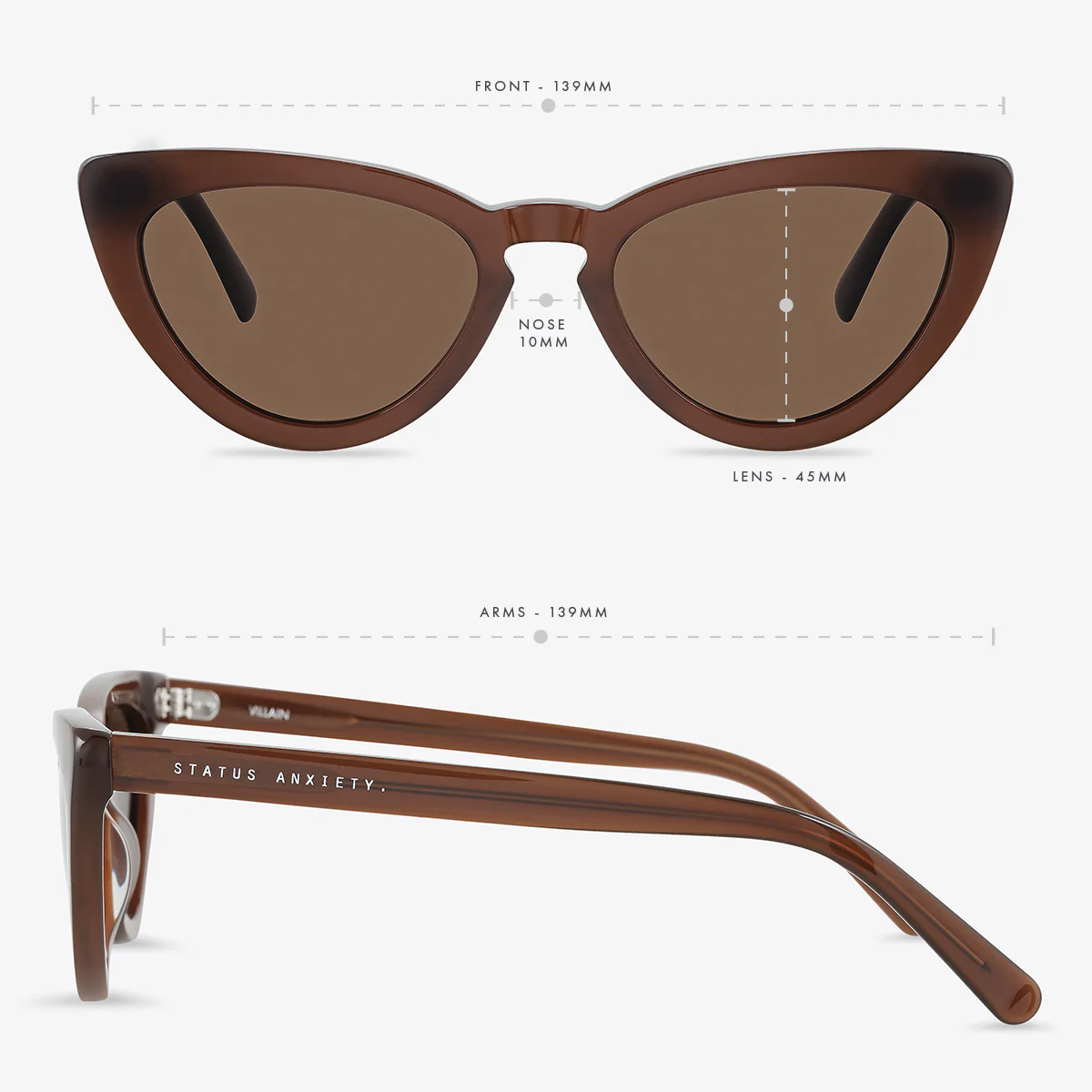 Villain Sunglasses - Brown - Image 6