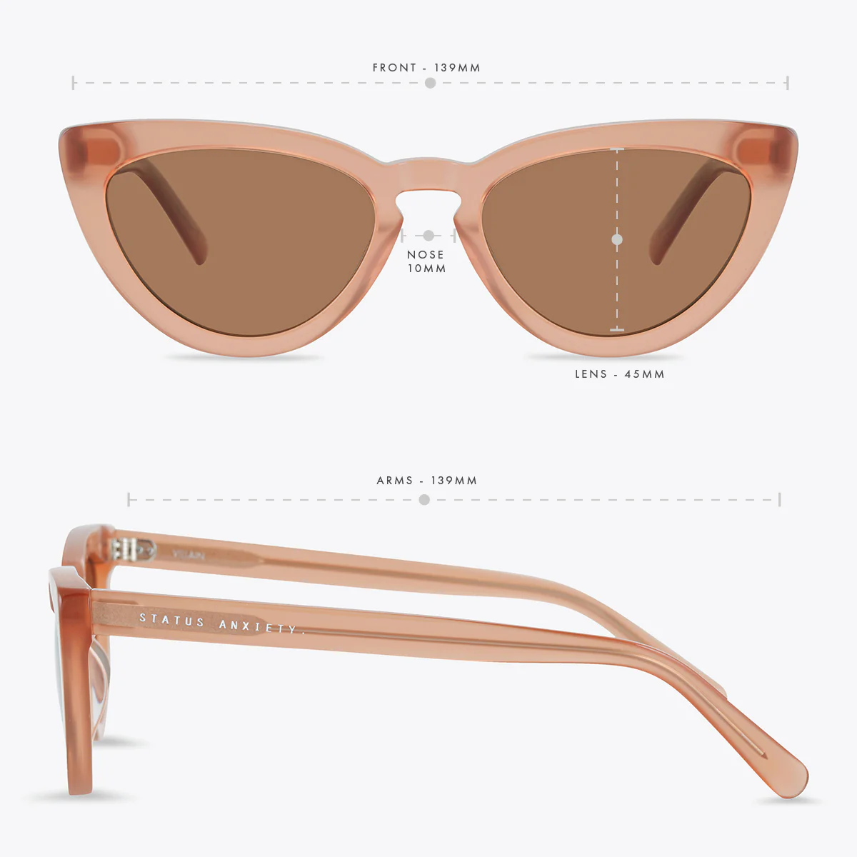 Villain Sunglasses - Rose - Image 6