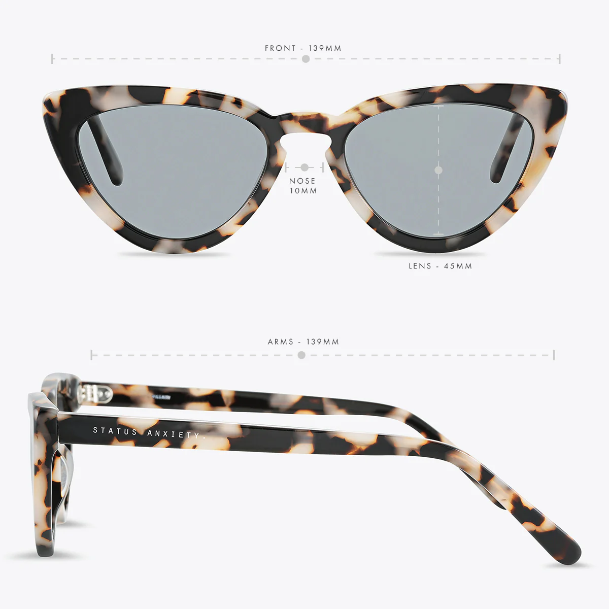 Villain Sunglasses - White Tort - Image 6